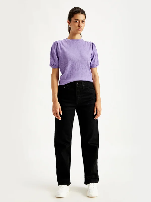 Women's High Rise Ribcage Straight Black Jeans Dynamic Women's Moto
