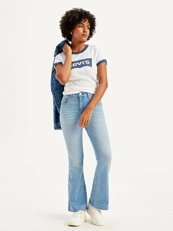 Women's Mid Rise 726 Flaired Fit Blue Jeans Refined Women's 