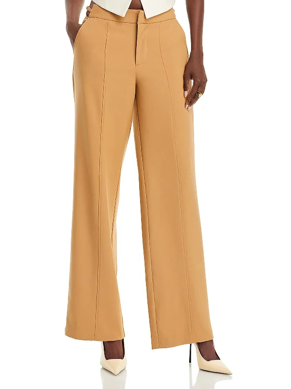 Womens Pocket Ankle Wide Leg Pants Disco