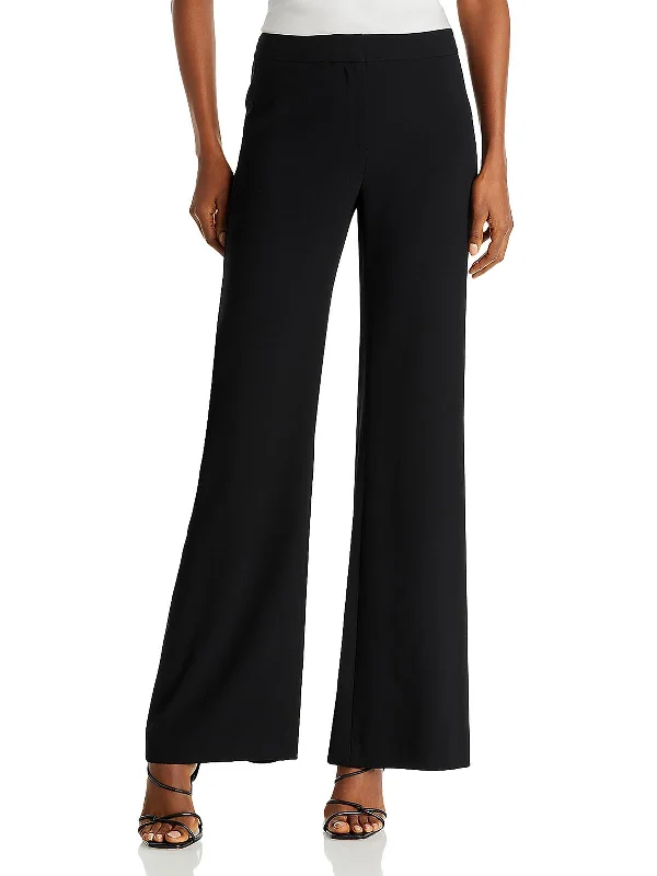Womens Solid Casual Wide Leg Pants Luxurious Women's High -  end