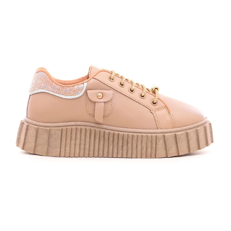 Women Beige Casual Sneaker AT7199