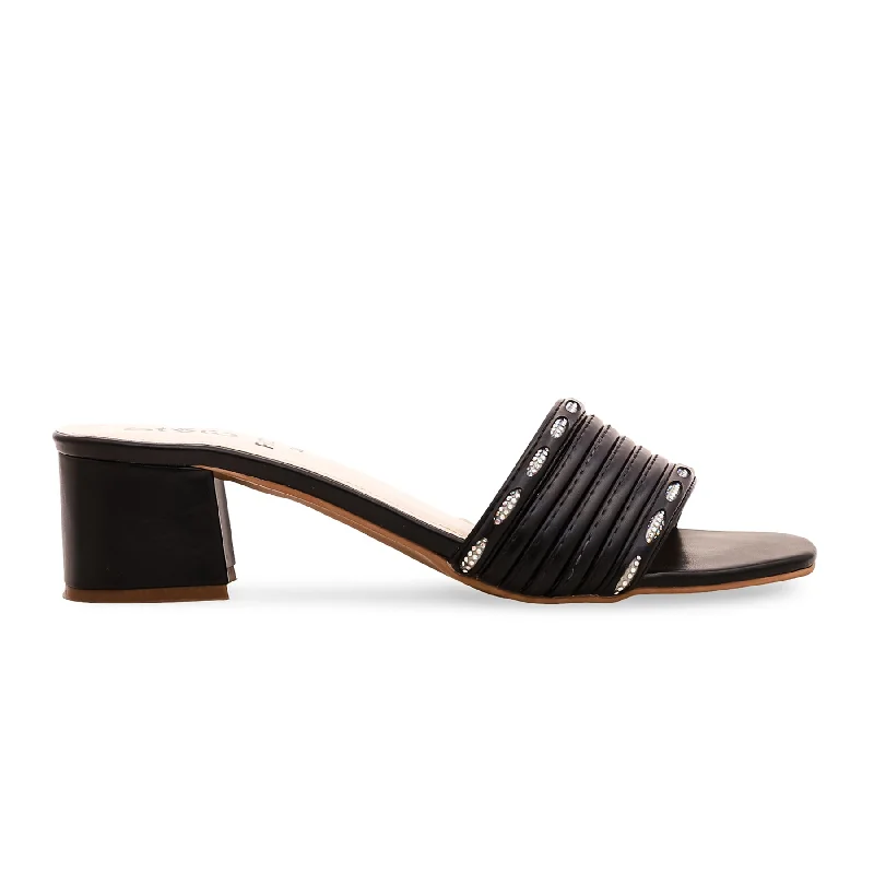Black Formal Slipper FR8118 Comfortable Derby Style  