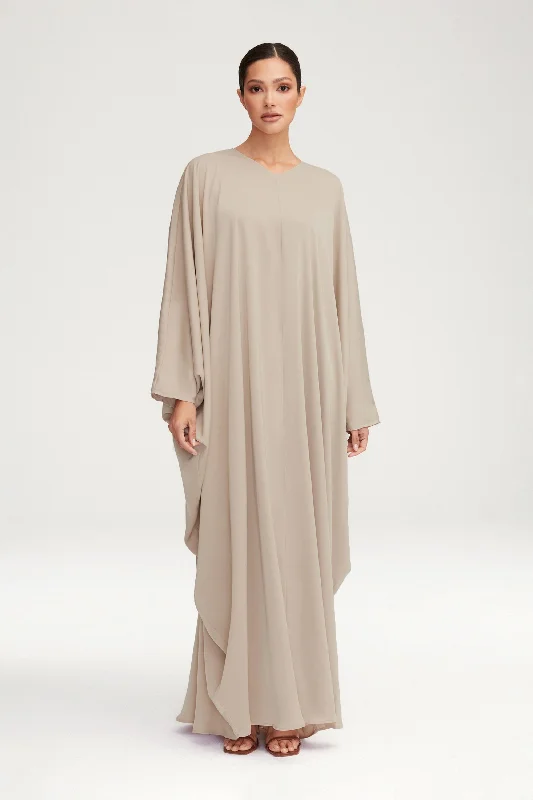 Anisa Satin Kaftan - Creme Caramel Bold Women's Statement
