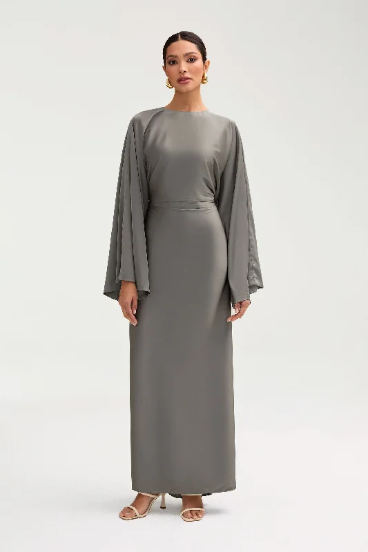Batool Satin Maxi Dress - Sage Artistic Women's Avant - 