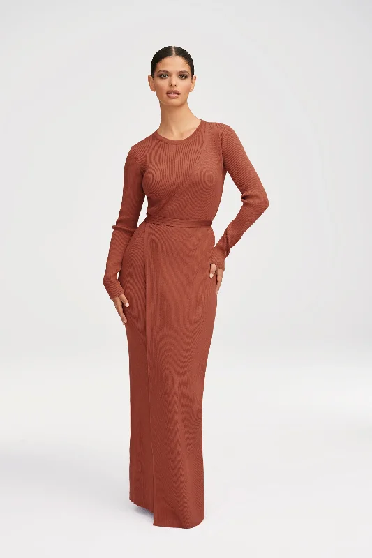 Cassandra Ribbed Wrap Maxi Dress Refined Women's 