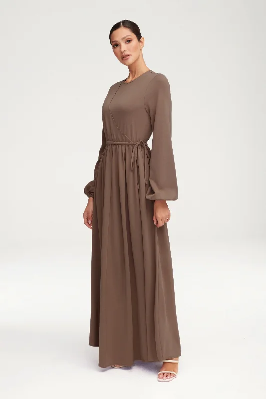 Emma Jersey Elastic Waist Maxi Dress - Taupe Confident Women's Power