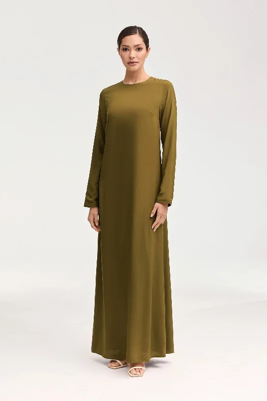 Estee Viscose Maxi Dress - Olive Night Edgy Women's Punk
