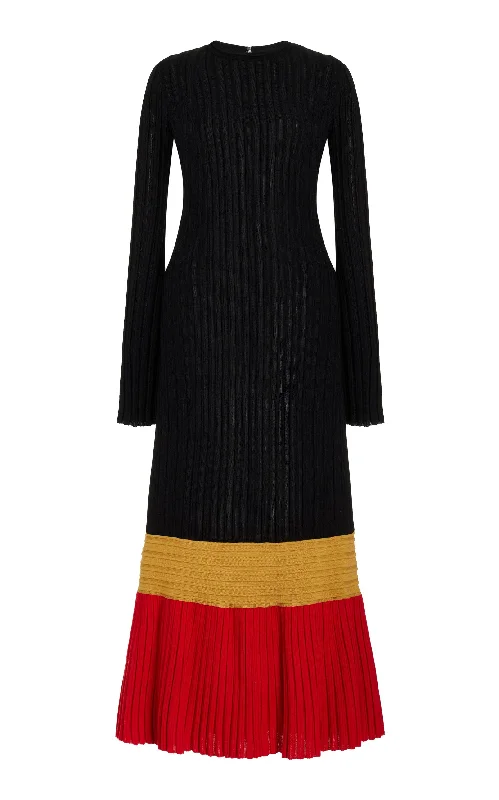 Fiona Knit Dress in Multi Cashmere Silk Dynamic Women's High - energy