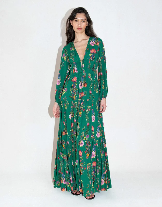 Freya Crepe Maxi Dress - Sierra Green Athletic Women's High - 
