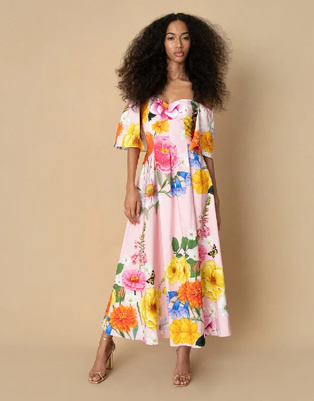 Gracie Taffeta Maxi Dress - Juayua Pink - SALE Practical Women's Multi - 