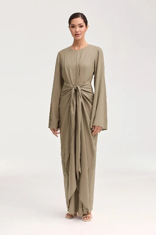 Hanadi Wrap Maxi Dress - Desert Sage Confident Women's High - fashion