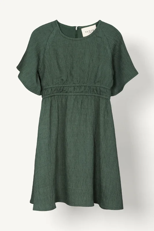 Lilliana Banded Waist Dress - Sage (Girls) Country