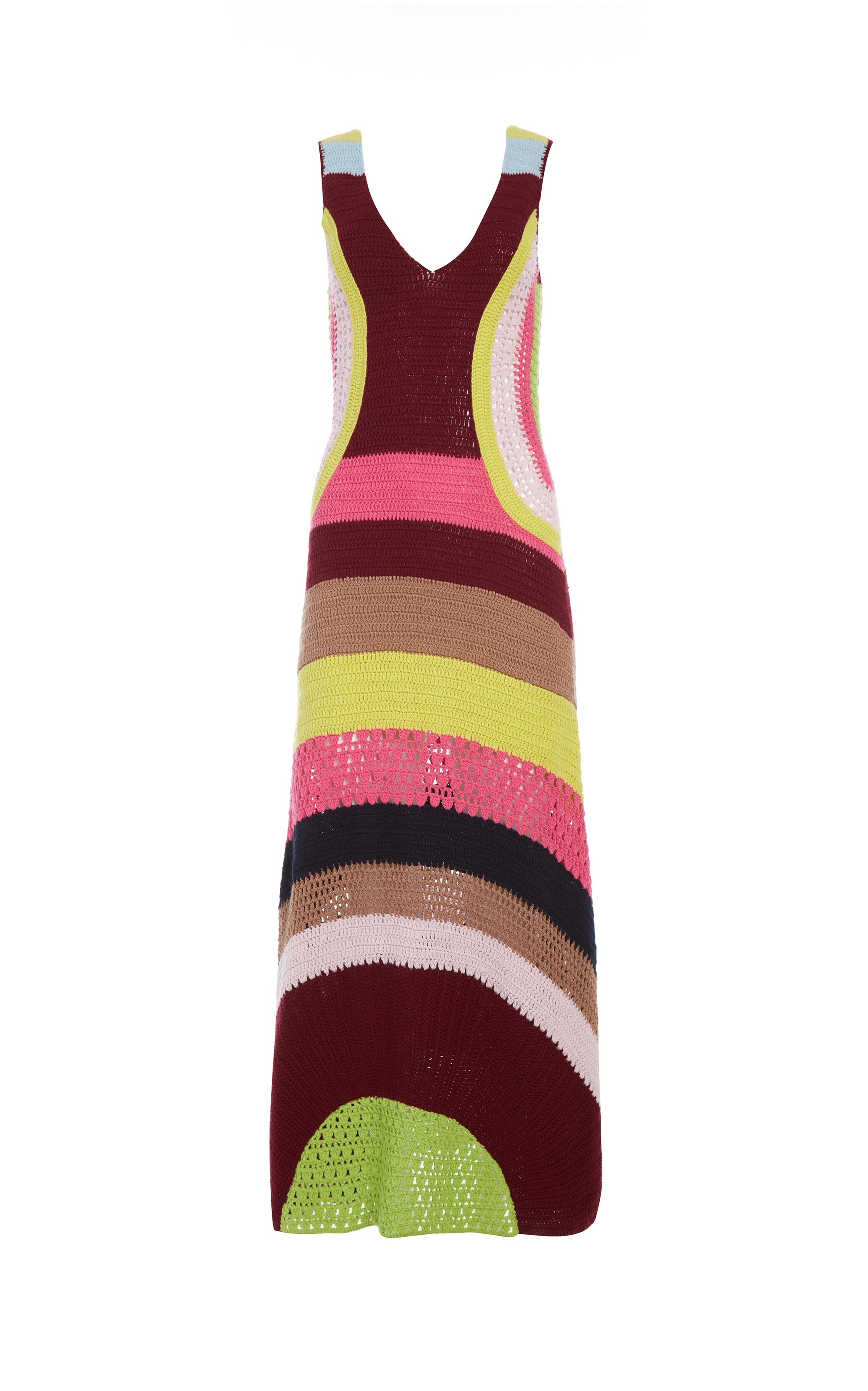 Ocon Crochet Dress in Multi Wool Cashmere Earthy Women's Hemp - based