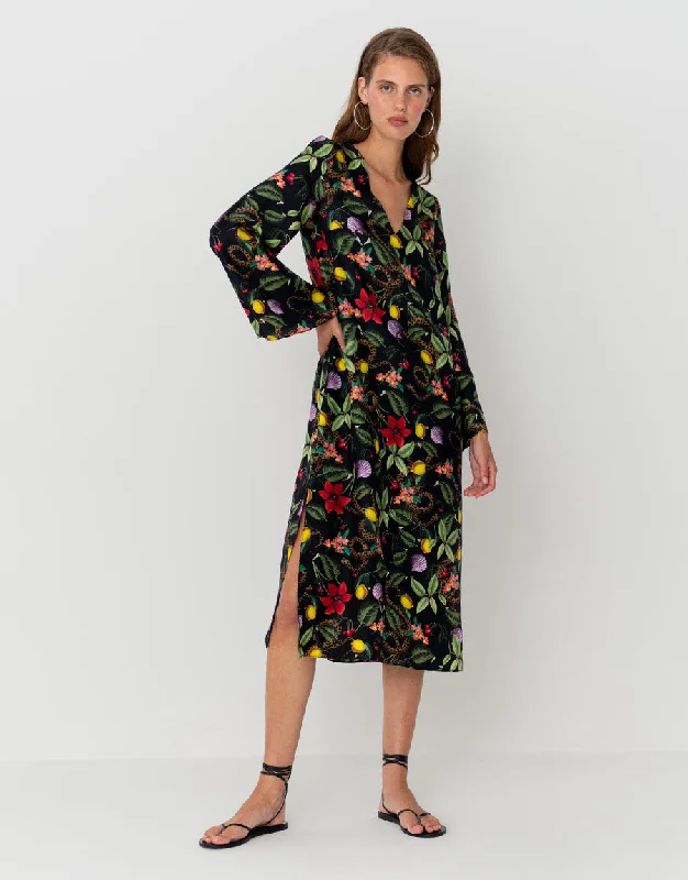 Phoenix Twill Midi Dress - Galindo Black Rugged Women's Outdoor 