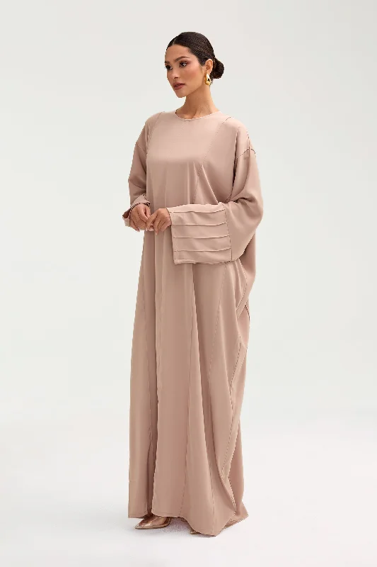 Sidrah Satin Kaftan - Creme Caramel Sharp Women's Italian