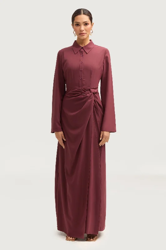 Tamara Wrap Maxi Dress - Marron Trendy Women's 