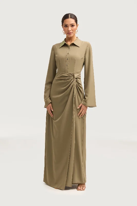 Tamara Wrap Maxi Dress - Za'atar Cool Women's Skate