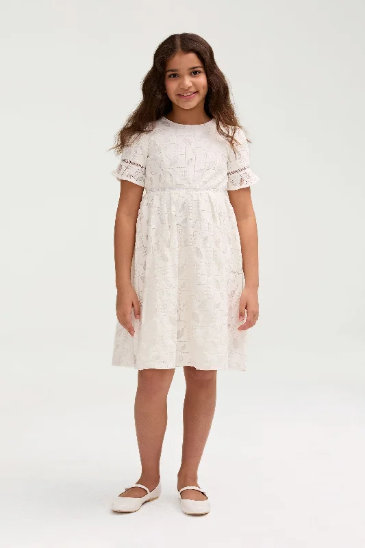 Rayaa White Lace Dress (Girls) performance