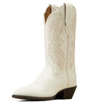 Ariat Ladies Heritage R Toe Distressed Ivory Boot-10046898