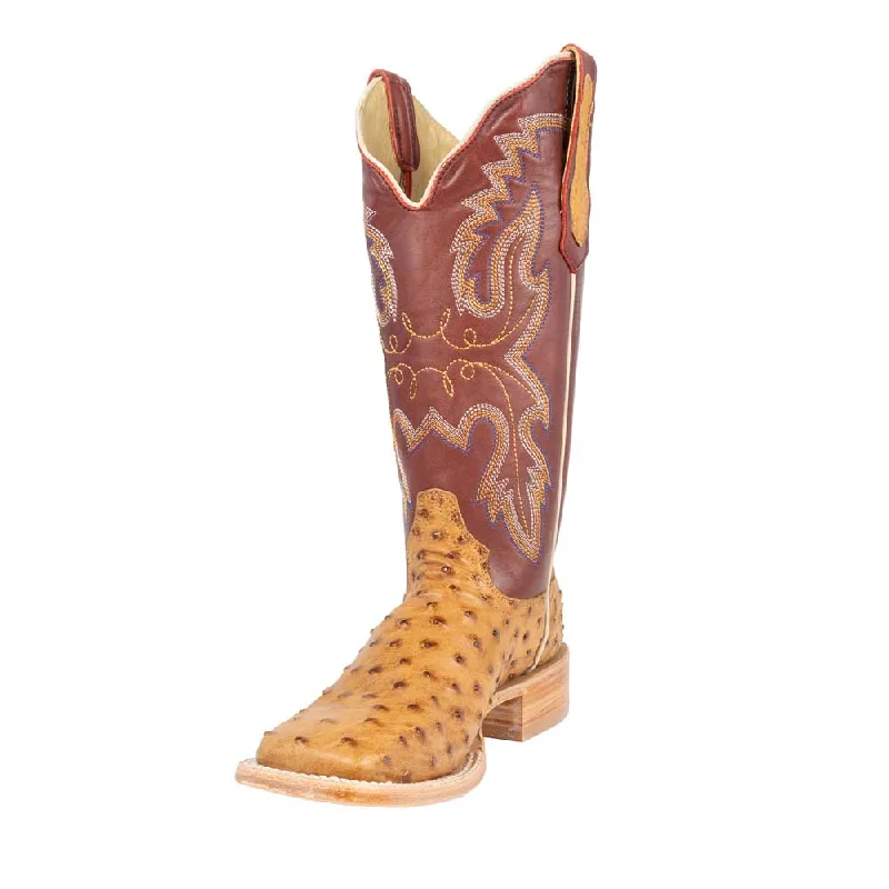 R. Watson Ladies Antique Bruciato Full Quill Ostrich Boot RWL4304