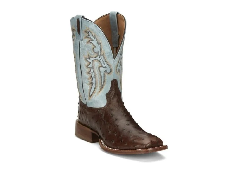 Tony Lama Men's Jacinto Bourbon Full Quill Ostrich Boots EP6093