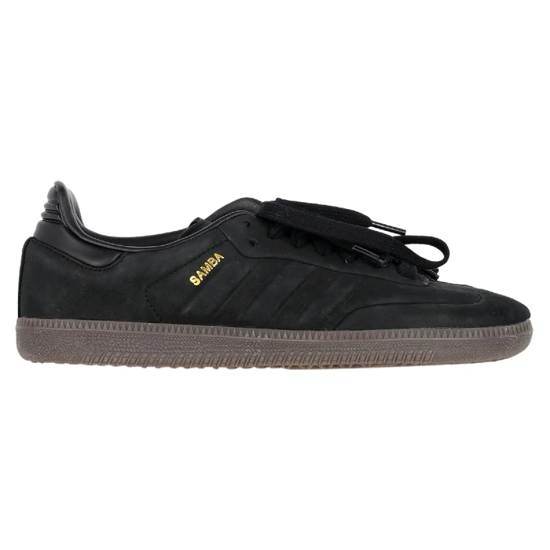 Adidas Samba Sneakers in Black Leather Quick - Dry Hiking Shoe Style   