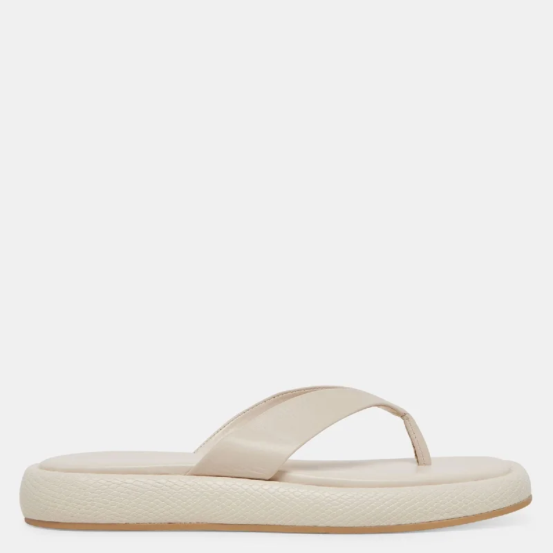 Adin Sandals Ivory Leather Wingtip Oxford Design 