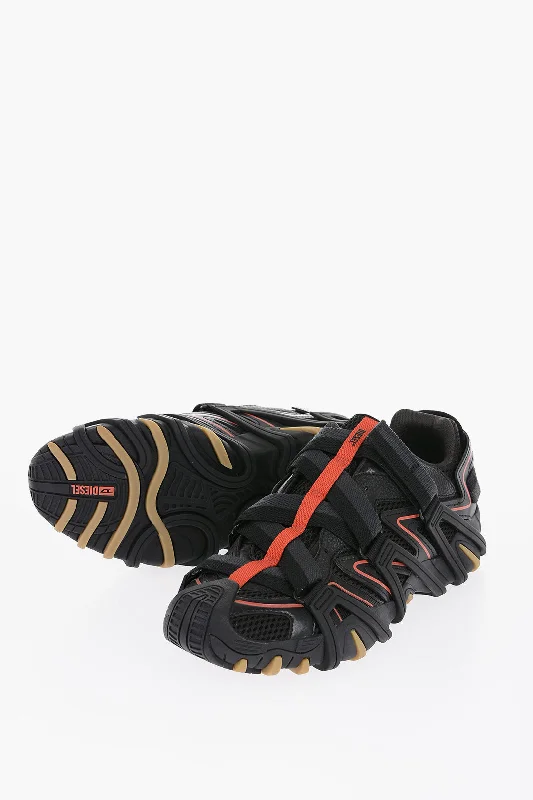 Diesel Mesh S-Prototype-Cr Sneakers With Velcro Fastening Strap - Up Sandal Resort Style  