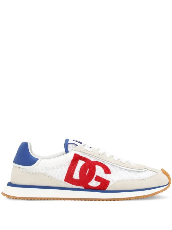 Dolce & Gabbana Women's Sneakers Distressed Leather Shoe Style  