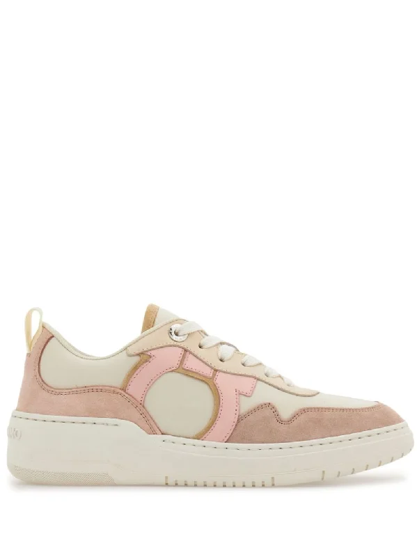 Ferragamo Women's Sneakers Powder Chunky Platform Sneaker Style  