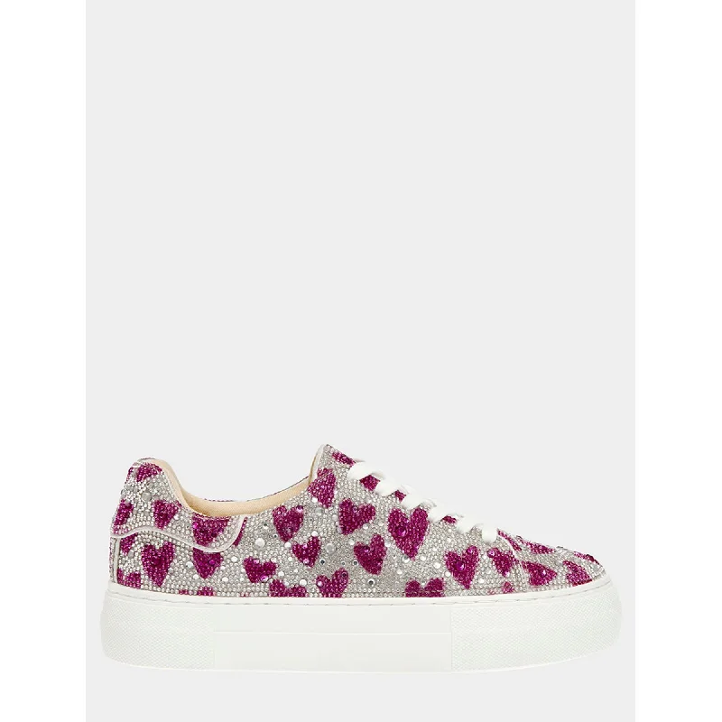 Sidny Fuchsia Hearts Tailored Oxford Style 