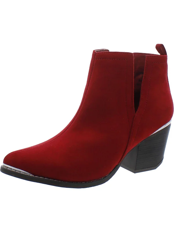 Womens Faux Suede Pointed toe Booties Slide Sandal Beach Style  