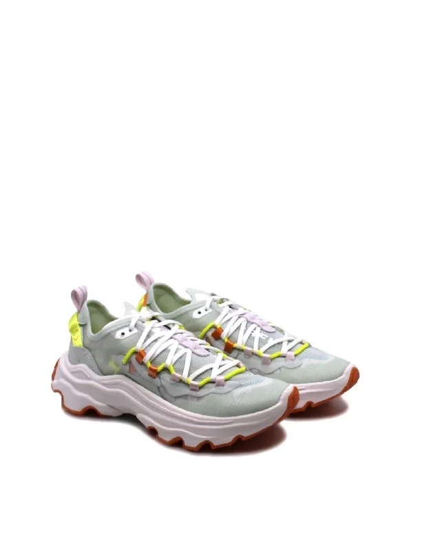 Women's Kinetic Breakthru Tech Lace Tea Sneakers In Lights, Sea Salt Retro Basketball Sneaker Design  