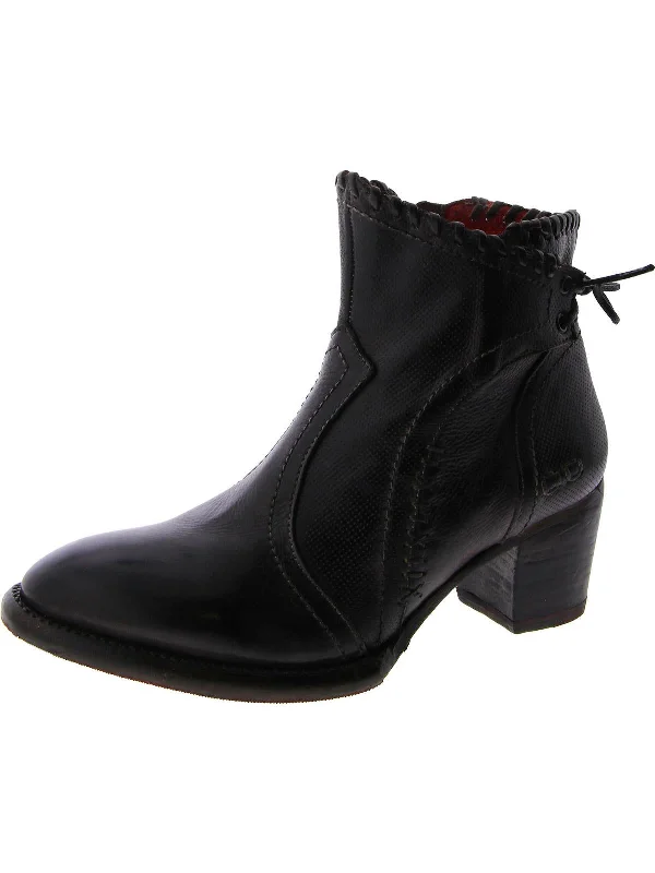 Womens Leather Padded Insole Booties Artisan - Crafted Loafer Style  