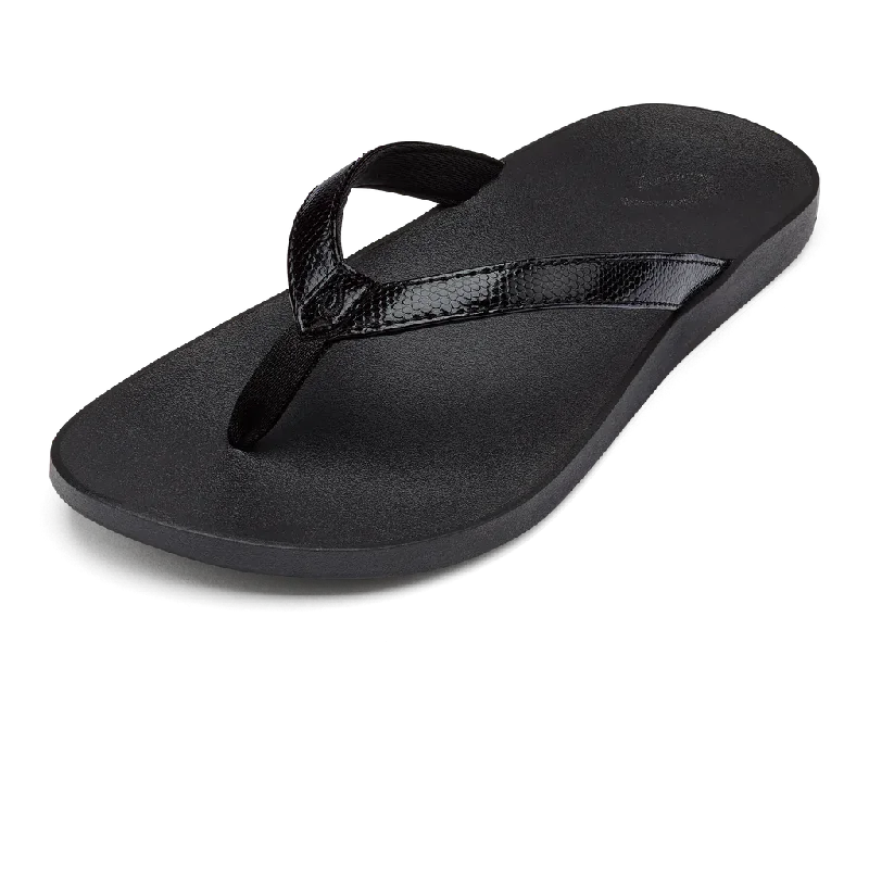 Olukai Puawe Sandal-Black/Black