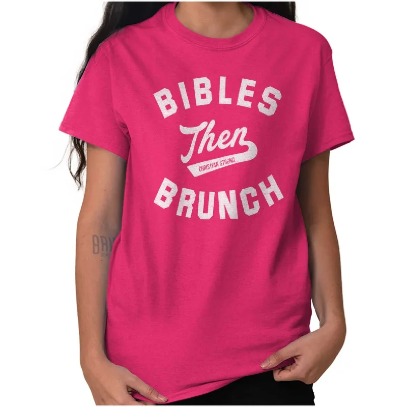 Bibles Then Brunch T Shirt Casual Women's Japanese 