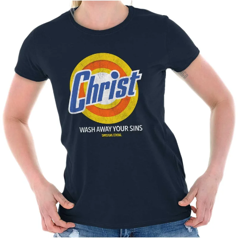 Christ Detergent Ladies T Shirt Stylish Women's Tropical 