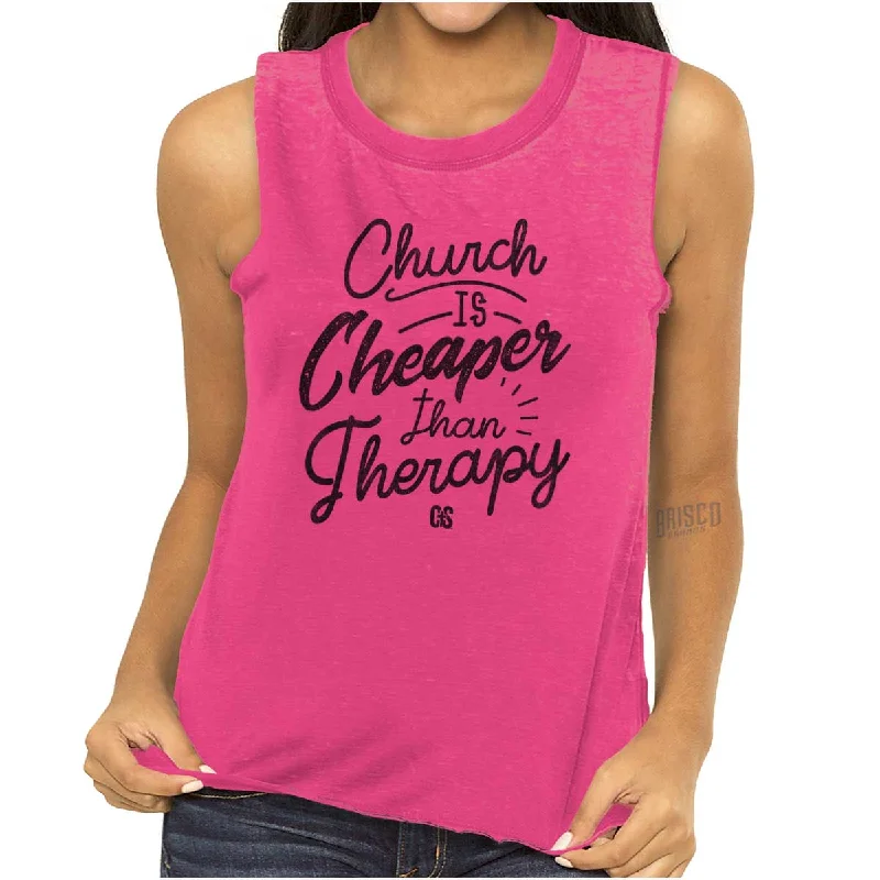 Church Therapy Junior Muscle T-shirt Sharp Women's Italian