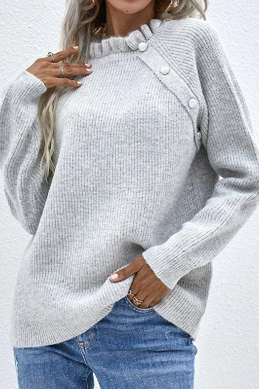 CASUAL KNIT SWEATER Relaxed Women's Beachy