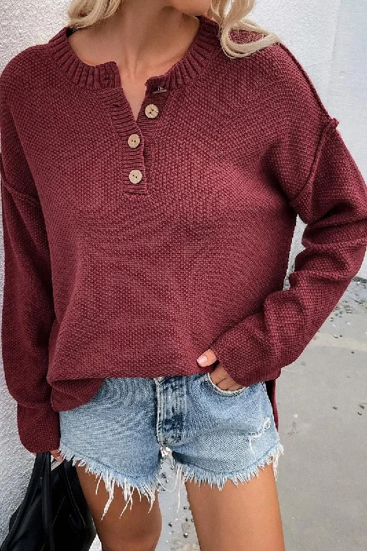 SOLID COLOR PULLOVER V NECK SWEATER Refined Women's Classic 