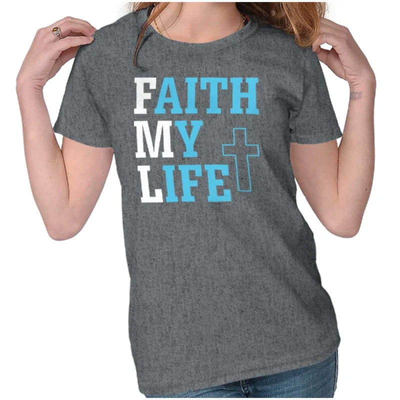 Faith My Life Ladies T Shirt Classic Women's Tweed