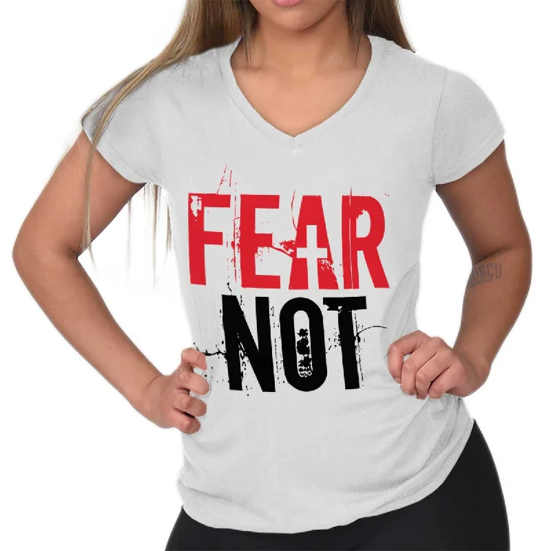 Fear Not Junior Fit V-Neck T-Shirt Country