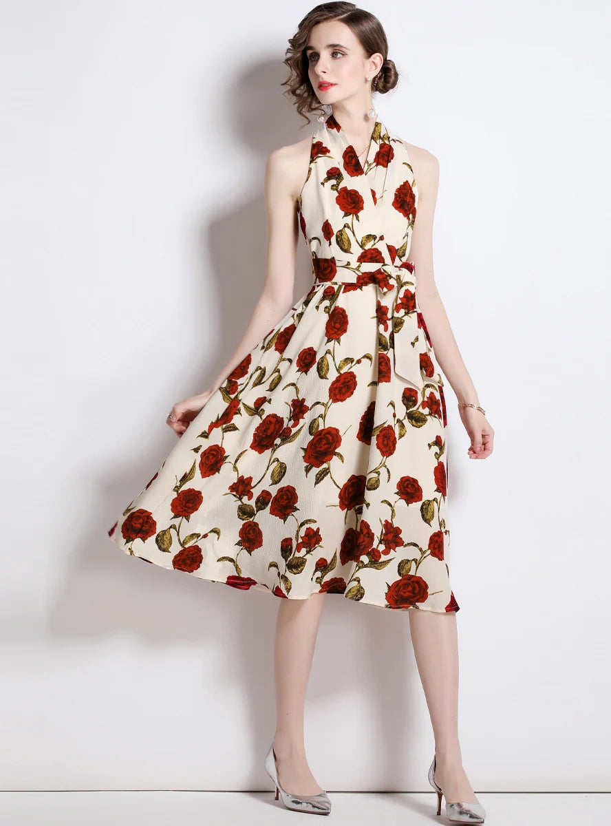HIGH WAIST SLIM PRINT DRESS Bold Women's Animal Print