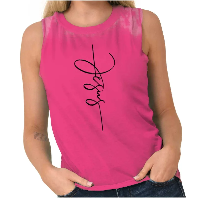 Jesus Fashion Junior Muscle T-shirt Bohemian Women's Free