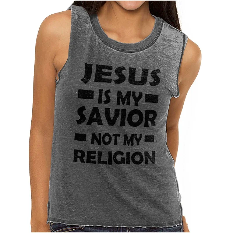 Jesus is my Savior Junior Muscle Tee Artistic Women's Avant - 