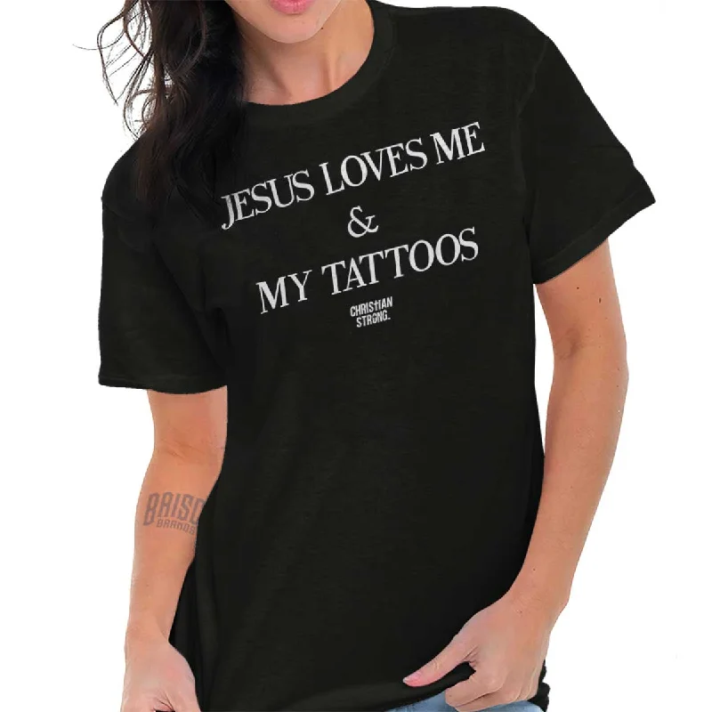 Jesus Loves My Tattoo T Shirt Cashmere