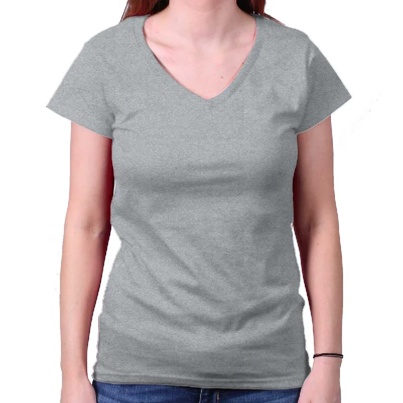 Junior Fit V-Neck T-Shirt Elegant Women's 
