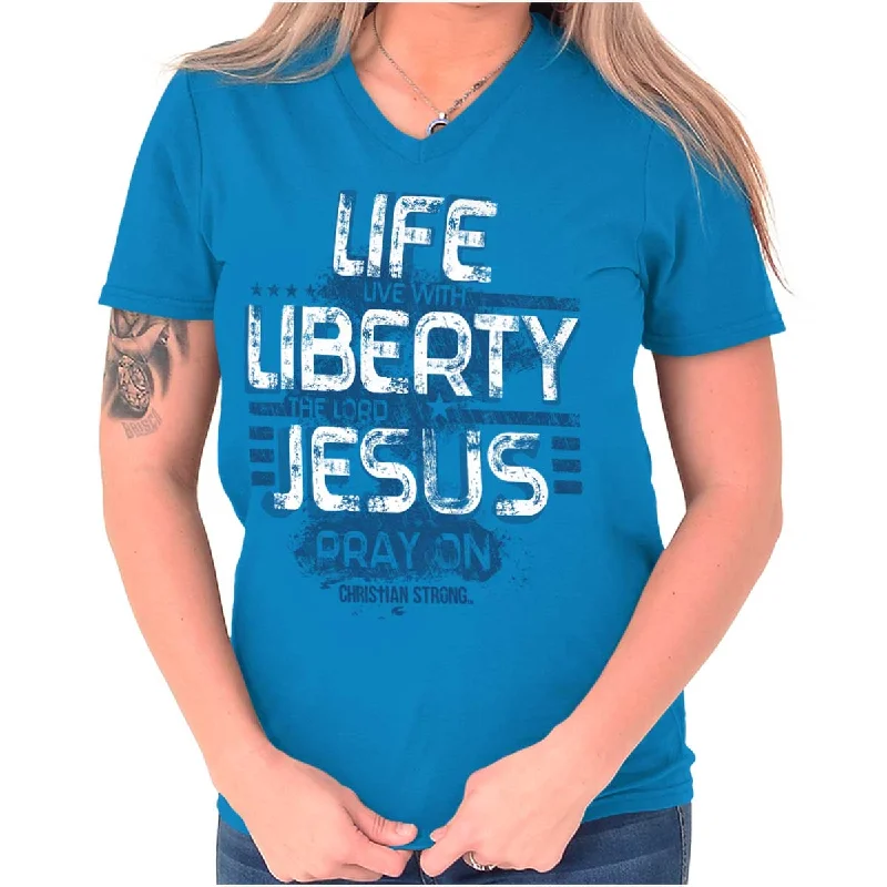 Live Liberty V-Neck T Shirt purpose