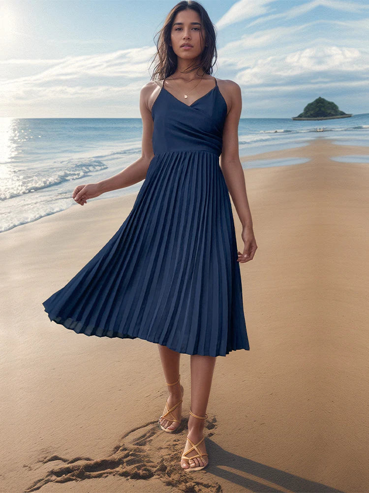 SLEEVELESS SUSPENDER LOOSE LONG DRESS Gym