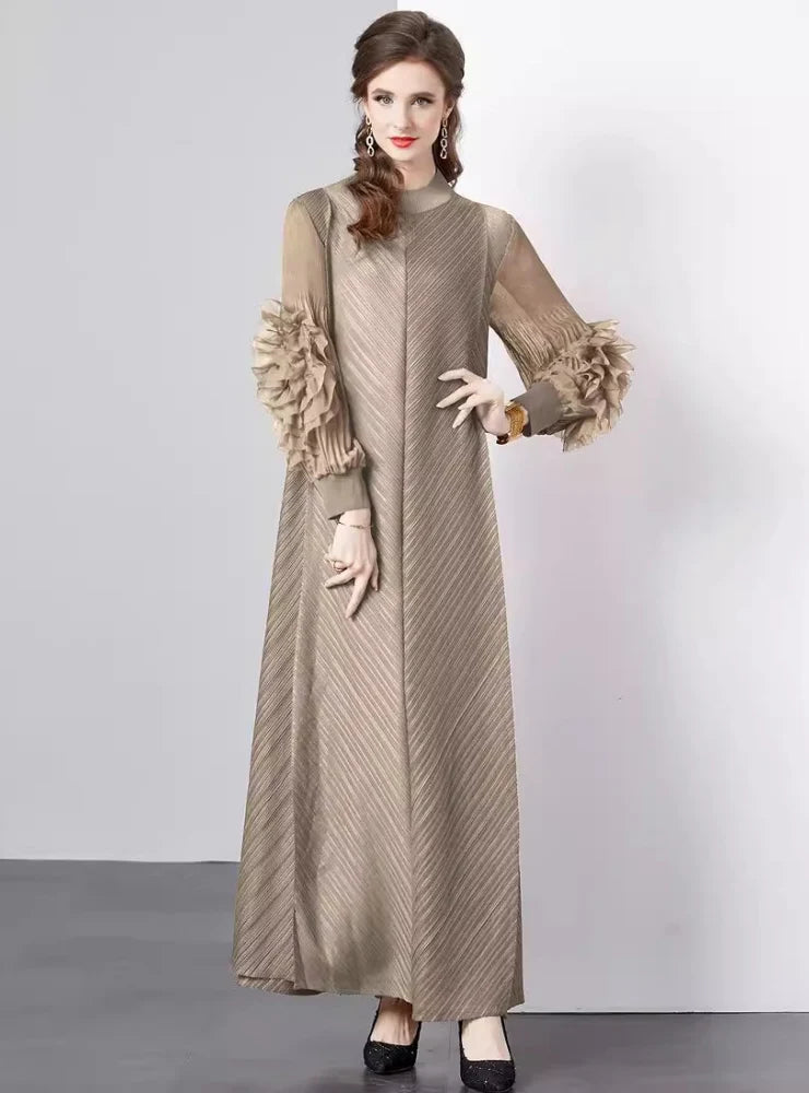 SOLID COLOR LOOSE PLUS SIZE DRESS Cozy Women's Winter